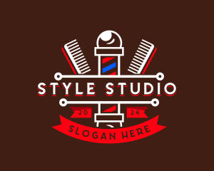 Barber Styling Comb  logo design