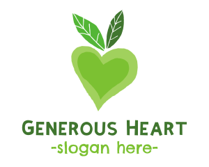 Green Heart Fruit logo design