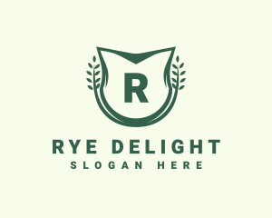 Rye - Wheat Farm Shield logo design