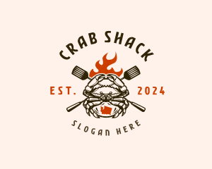 Seafood Crab Grill logo design