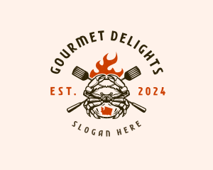 Seafood Crab Grill logo design