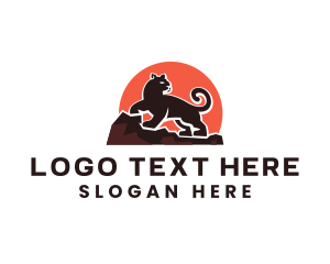 Snow Leopard - Wild Panther Animal logo design