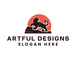 Wild Panther Animal logo design