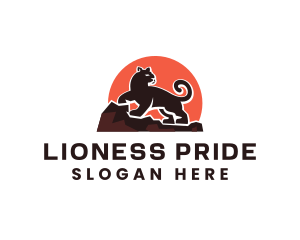 Lioness - Wild Panther Animal logo design