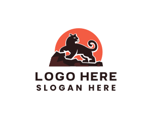 Snow Leopard - Wild Panther Animal logo design