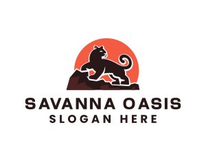 Savanna - Wild Panther Animal logo design