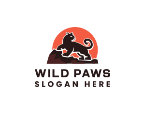 Wild Panther Animal logo design