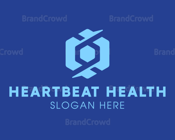 Modern Blue Hexagon Logo