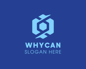 Communication - Modern Blue Hexagon logo design
