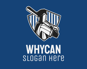 Catcher - Baseball Player Badge logo design