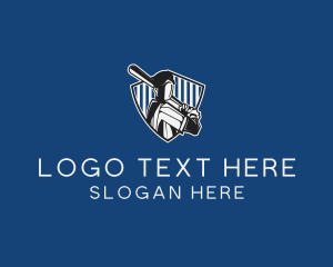 Team - Baseball Player Badge logo design