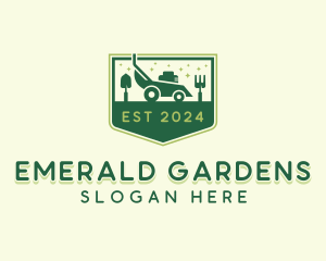 Garden Mower Landscaping logo design