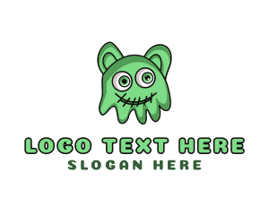 Happy - Slime Jelly Monster logo design