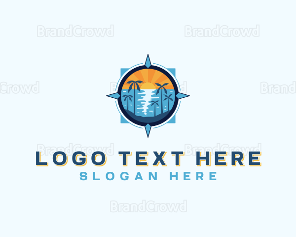 Island Tourist Travel Logo