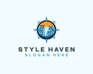 Hostel - Island Tourist Travel logo design