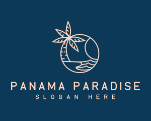 Beach Palm Tree logo design