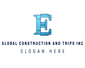 Lettermark - Modern E Outline logo design