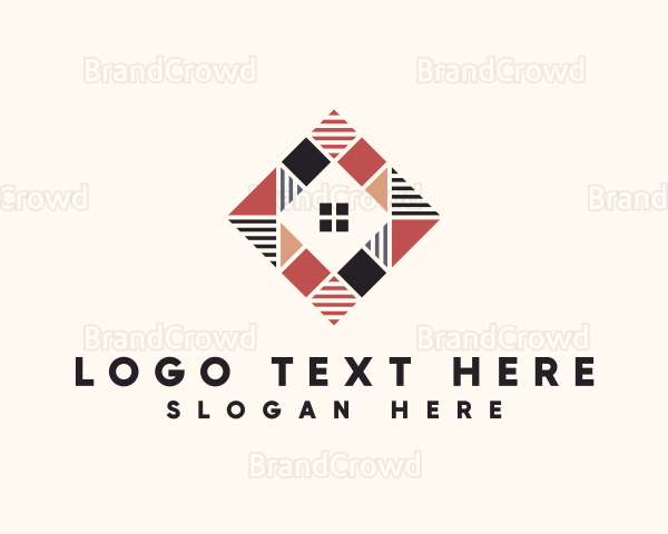 House Tile Flooring Logo