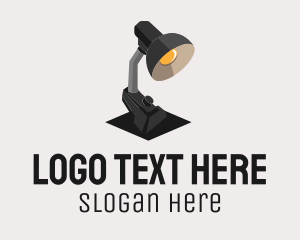 How - 3D Desk Lamp logo design