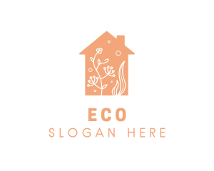Orange Floral Home Logo