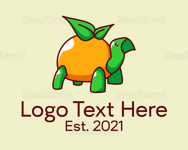Tropical Orange Turtle Logo