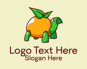 Tropical Orange Turtle  Logo