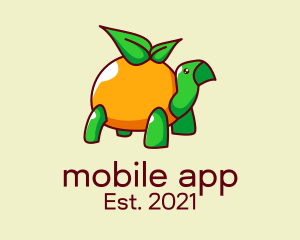 Grocer - Tropical Orange Turtle logo design