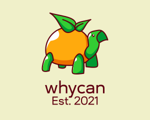 Fruit Stall - Tropical Orange Turtle logo design