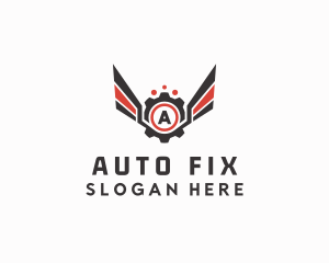 Mechanic - Mechanical Cog Wings Mechanic logo design