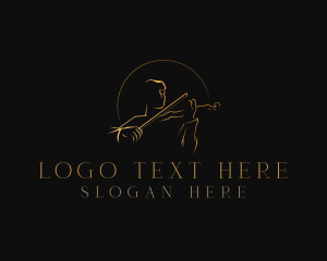 Orchestra - Violin Musician Instrument logo design