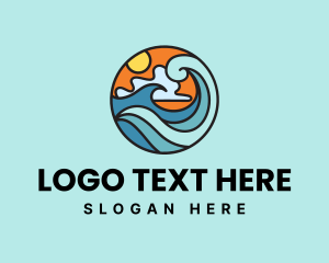 Beachside - Beach Vacation Wave logo design