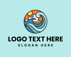 Tide - Beach Vacation Wave logo design