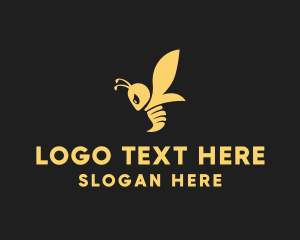 Honey - Angry Bee Wasp logo design