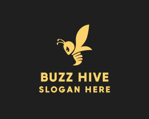 Bees - Angry Bee Wasp logo design