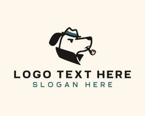 Animal - Detective Hound Dog logo design