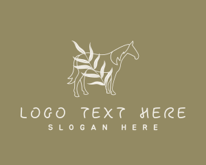 Racehorse - Vintage Horse Farm logo design