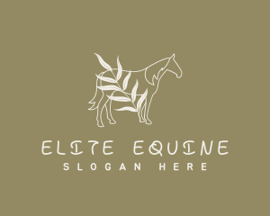 Thoroughbred - Vintage Horse Farm logo design