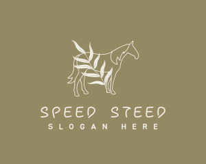 Racehorse - Vintage Horse Farm logo design