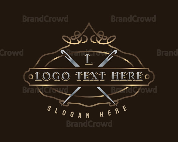 Elegant Needle Thread Logo