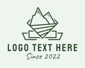 Green - Mountain Nature Camping logo design