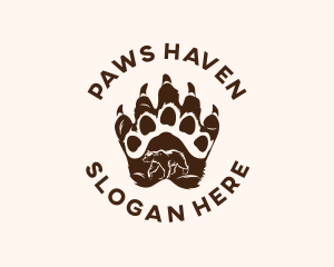 Wild Bear Paw logo design