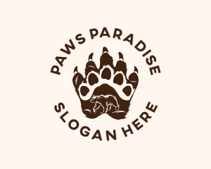 Wild Bear Paw logo design