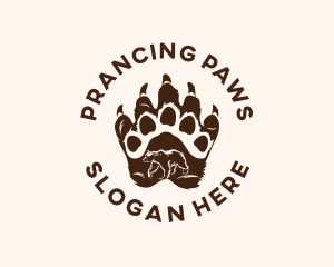 Wild Bear Paw logo design