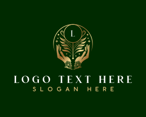Floral Hand Salon logo design