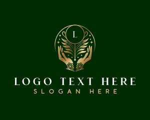 Elegant - Floral Hand Salon logo design