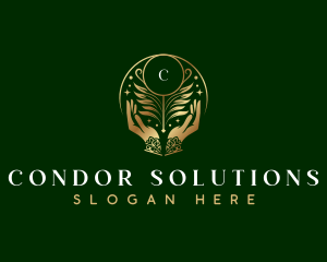 Floral Hand Salon logo design