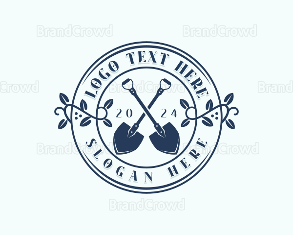 Shovel Garden Planting Logo