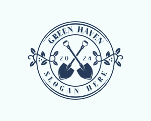 Shovel Garden Planting Logo