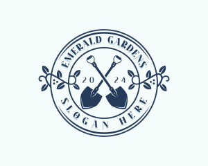 Shovel Garden Planting logo design