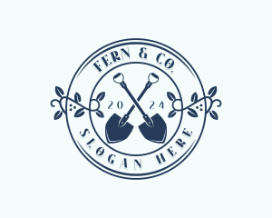 Fern - Shovel Garden Planting logo design